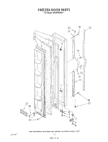 06 - Freezer Door parts for Whirlpool Refrigerator ED22PMXSW11 from AppliancePartsPros.com