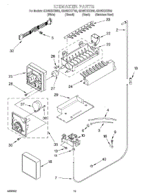 12 - Ice Maker, Optional parts for Whirlpool Refrigerator GD25DIXHW02 from AppliancePartsPros.com