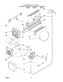 12 - Ice Maker, Optional parts for Whirlpool Refrigerator ED25CEXJB00 from AppliancePartsPros.com
