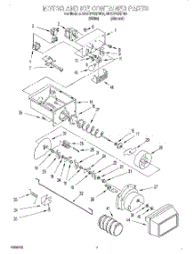 05 - Motor And Ice Container parts for Whirlpool Refrigerator ED27PQXFN01 from AppliancePartsPros.com