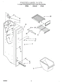 04 - Freezer Liner parts for Whirlpool Refrigerator ED25CQXFB00 from AppliancePartsPros.com