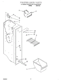 03 - Freezer Liner parts for Whirlpool Refrigerator ED20TQXEW01 from AppliancePartsPros.com