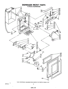 05 - Dispenser Front parts for Whirlpool Refrigerator ED25PMXRWR0 from AppliancePartsPros.com
