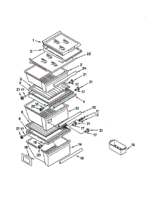 Refrigerator Shelf parts for Whirlpool Refrigerator GD22DFXFT0 from AppliancePartsPros.com
