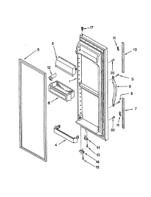 Refrigerator Door parts for Whirlpool Refrigerator GD22DFXFT0 from AppliancePartsPros.com