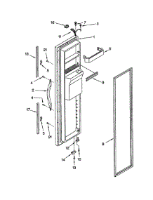 Freezer Door parts for Whirlpool Refrigerator GD22DFXFT0 from AppliancePartsPros.com