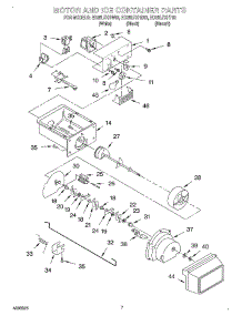 05 - Motor And Ice Container parts for Whirlpool Refrigerator ED25LFXHT02 from AppliancePartsPros.com