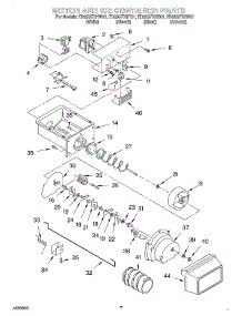 05 - Motor And Ice Container parts for Whirlpool Refrigerator ED25QFXHW01 from AppliancePartsPros.com
