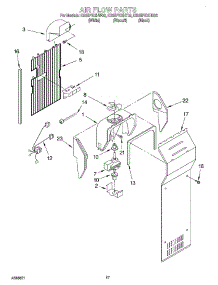 10 - Air Flow parts for Whirlpool Refrigerator ED25PEXHT02 from AppliancePartsPros.com