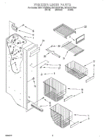 04 - Freezer Liner parts for Whirlpool Refrigerator GD27DQXFN00 from AppliancePartsPros.com