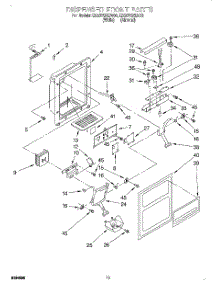 08 - Dispenser Front parts for Whirlpool Refrigerator ED20TQXEN01 from AppliancePartsPros.com