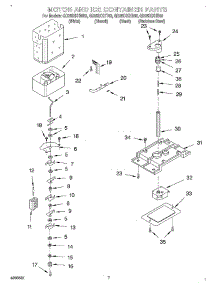 05 - Motor And Ice Container parts for Whirlpool Refrigerator GD25DIXHB02 from AppliancePartsPros.com