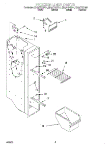 04 - Freezer Liner parts for Whirlpool Refrigerator ED22CQXHT01 from AppliancePartsPros.com