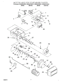 06 - Motor And Ice Container parts for Whirlpool Refrigerator ED22CQXHT01 from AppliancePartsPros.com