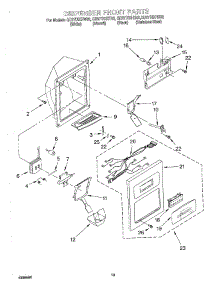 08 - Dispenser Front parts for Whirlpool Refrigerator GD27DIXHS02 from AppliancePartsPros.com