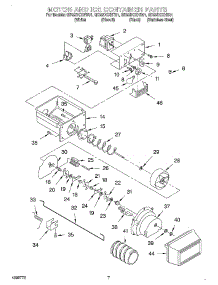 06 - Motor And Ice Container parts for Whirlpool Refrigerator GD22DCXHW01 from AppliancePartsPros.com