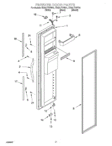 08 - Freezer Door parts for Whirlpool Refrigerator ED22LFXHB01 from AppliancePartsPros.com
