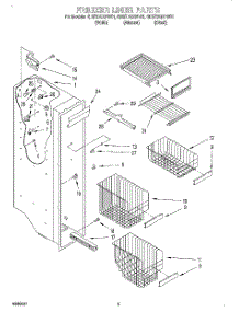 04 - Freezer Liner parts for Whirlpool Refrigerator GD27DQXFB01 from AppliancePartsPros.com