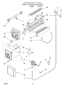 12 - Icemaker, Lit / Optional parts for Whirlpool Refrigerator ED27PQXFW01 from AppliancePartsPros.com