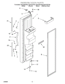 07 - Freezer Door parts for Whirlpool Refrigerator GD27DIXHB02 from AppliancePartsPros.com