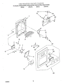 08 - Dispenser Front parts for Whirlpool Refrigerator ED25CQXHN02 from AppliancePartsPros.com