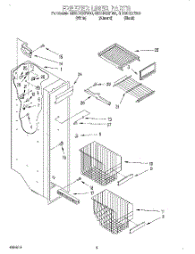 04 - Freezer Liner parts for Whirlpool Refrigerator GD25DQXFN00 from AppliancePartsPros.com
