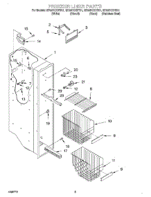 04 - Freezer Liner parts for Whirlpool Refrigerator GD22DCXHS01 from AppliancePartsPros.com