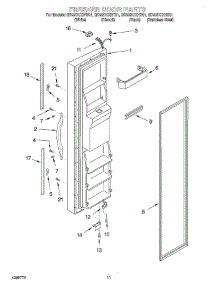 08 - Freezer Door parts for Whirlpool Refrigerator GD22DCXHS01 from AppliancePartsPros.com