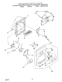 09 - Dispenser Front parts for Whirlpool Refrigerator GD22DCXHS01 from AppliancePartsPros.com