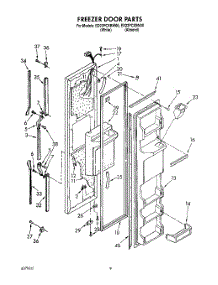 07 - Freezer Door parts for Whirlpool Refrigerator ED22PCXBW00 from AppliancePartsPros.com