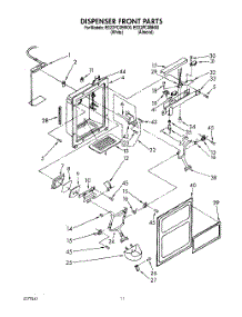 08 - Dispenser Front parts for Whirlpool Refrigerator ED22PCXBW00 from AppliancePartsPros.com
