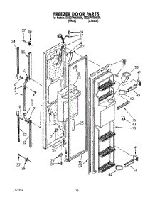 08 - Freezer Door parts for Whirlpool Refrigerator ED25PWXAW00 from AppliancePartsPros.com