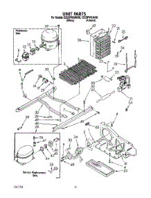 10 - Unit parts for Whirlpool Refrigerator ED25PWXAW00 from AppliancePartsPros.com