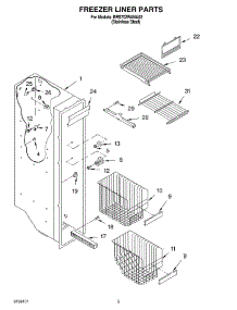 04 - Freezer Liner Parts parts for Whirlpool Refrigerator BRS70ZRANA02 from AppliancePartsPros.com