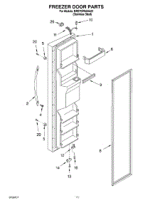07 - Freezer Door Parts parts for Whirlpool Refrigerator BRS70ZRANA02 from AppliancePartsPros.com