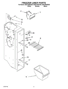 04 - Freezer Liner parts for Whirlpool Refrigerator ED2CHQXKQ00 from AppliancePartsPros.com