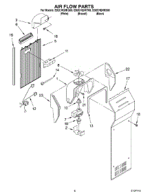 05 - Air Flow parts for Whirlpool Refrigerator ED2CHQXKQ00 from AppliancePartsPros.com