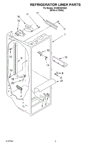 02 - Refrigerator Liner parts for Whirlpool Refrigerator GD2SHKXKQ00 from AppliancePartsPros.com