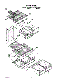 04 - Shelf parts for Whirlpool Refrigerator ET20NKXWW01 from AppliancePartsPros.com