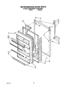 07 - Refrigerator Door, Lit / Optional parts for Whirlpool Refrigerator ET20NKXWW01 from AppliancePartsPros.com