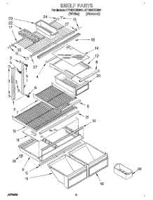 04 - Shelf parts for Whirlpool Refrigerator ET18ZKXBW01 from AppliancePartsPros.com