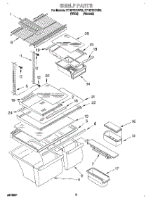 05 - Shelf, Lit / Optional parts for Whirlpool Refrigerator ET18PKXDW03 from AppliancePartsPros.com