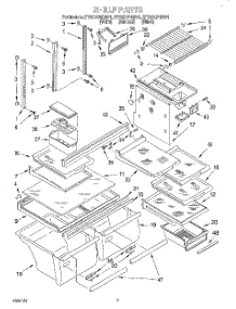 05 - Shelf, Lit / Optional parts for Whirlpool Refrigerator ET25DQRDB01 from AppliancePartsPros.com