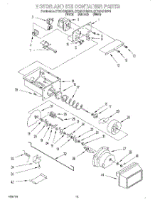 08 - Motor And Ice Container parts for Whirlpool Refrigerator ET25DQRDB01 from AppliancePartsPros.com