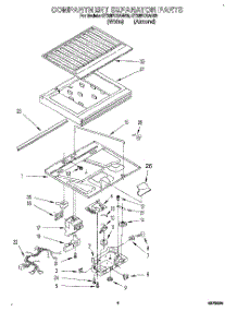 03 - Compartment Separator parts for Whirlpool Refrigerator ET22PKXAN03 from AppliancePartsPros.com