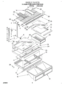 04 - Shelf parts for Whirlpool Refrigerator ET22PKXAN03 from AppliancePartsPros.com