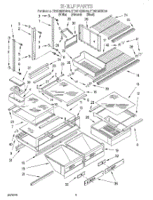 04 - Shelf, Lit / Optional parts for Whirlpool Refrigerator ET20DMXBB00 from AppliancePartsPros.com