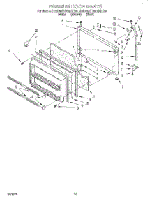 08 - Freezer Door parts for Whirlpool Refrigerator ET20DMXBB00 from AppliancePartsPros.com
