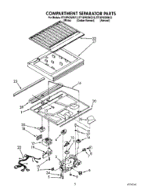 03 - Compartment Separator parts for Whirlpool Refrigerator ET18PKXWW10 from AppliancePartsPros.com