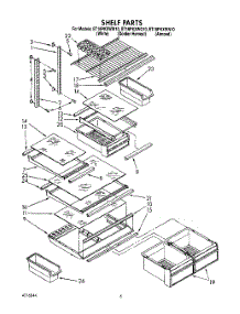 04 - Shelf parts for Whirlpool Refrigerator ET18PKXWW10 from AppliancePartsPros.com